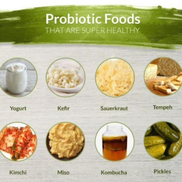 thức ăn chứa probiotic tốt cho da bị mụn