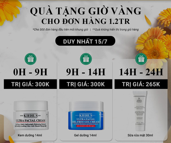 Kiehl's giảm giá giữa tháng