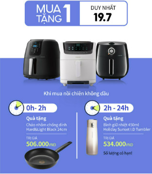 nồi chiên không dầu lock and lock