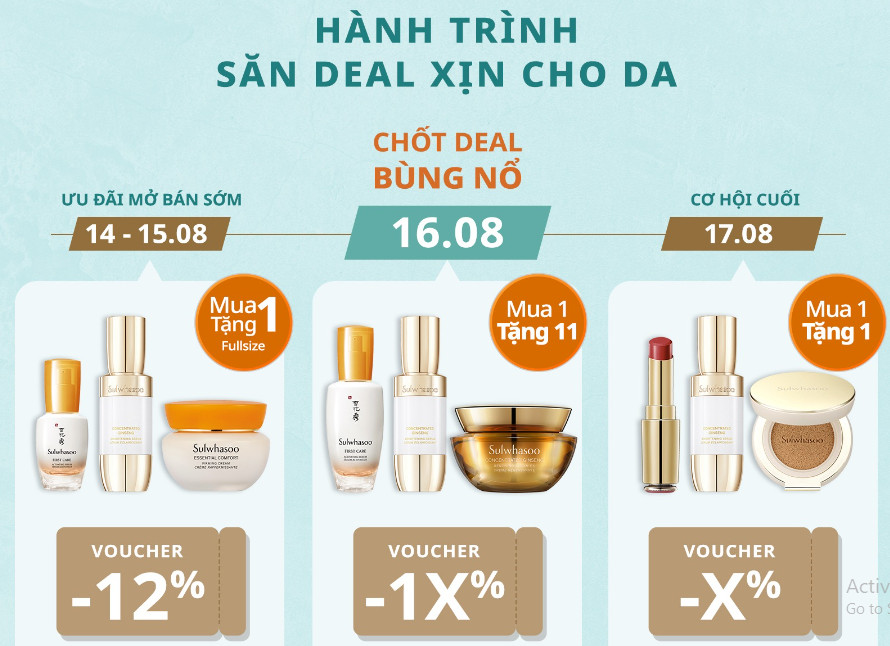 săn deal Sulwhasoo ngày 14/8