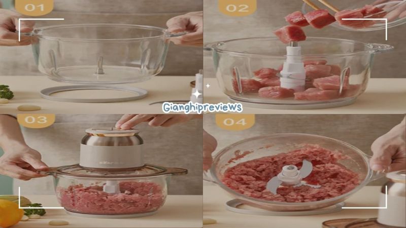 cách sử dụng máy xay Bear