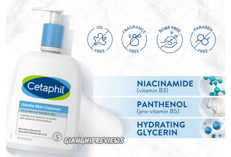 thành phần sản phẩm sữa rửa mặt cataphil bản mới